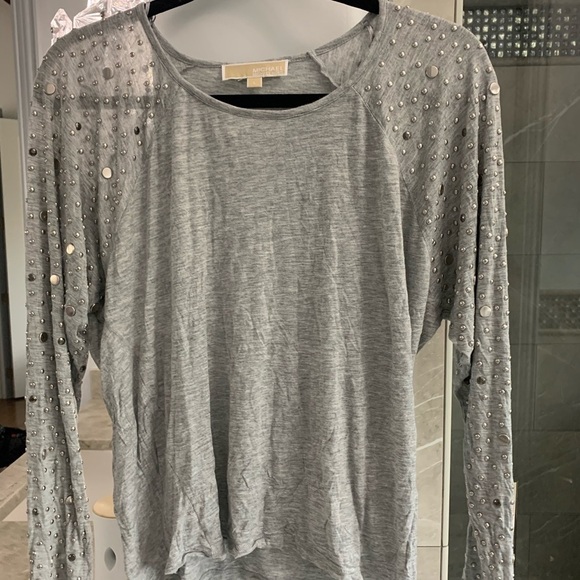 MICHAEL Michael Kors Tops - MICHAEL KORS Top with Studded Sleeves